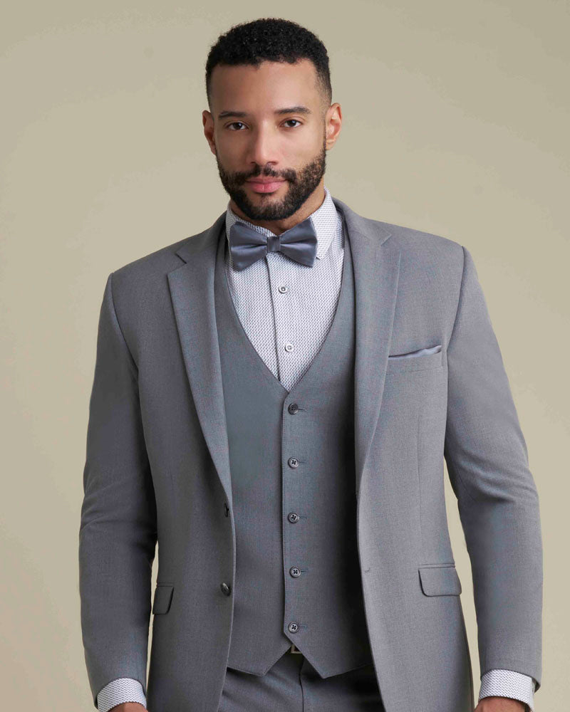 Allure Men Grey Suit Coat