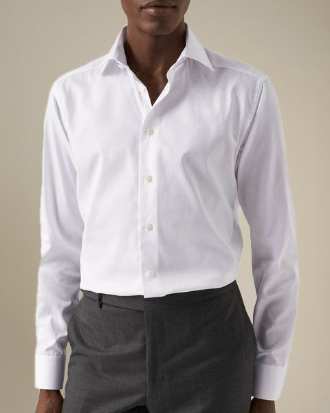 White Plain Front Dress Shirt